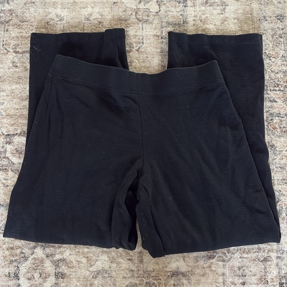 Eileen Fisher Wide Leg Black Knit Pants